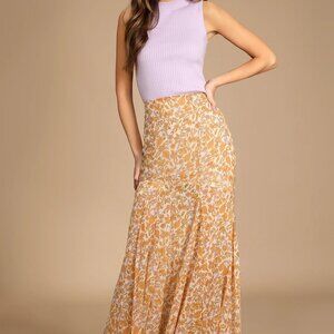 NWOT UO Free People Boho Women's Lilith Printed Maxi Skirt 0